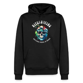 Kitesurf Kitesurfer Kiteboard - Sweat à capuche Premium bio Homme - noir - Devant - Nico (187cm)