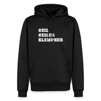 Geil Geiler Klempner - Männer Premium Bio Hoodie - Schwarz - Vorne - Nico (187cm)