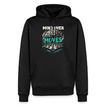 Échecs Tacticiens Stratégie Maîtres Tactique - Sweat à capuche Premium bio Homme - noir - Devant - Nico (187cm)