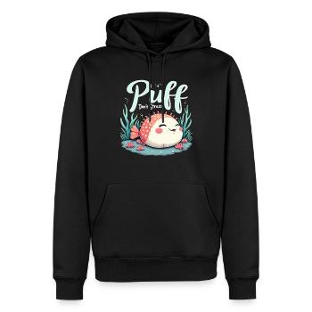 Kugelfisch-meereslebewesen-enthusiasten Quirky - Männer Premium Bio Hoodie - Schwarz - Vorne - Nico (187cm)