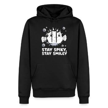 Kugelfisch-meereslebewesen-enthusiasten Quirky - Männer Premium Bio Hoodie - Schwarz - Vorne - Nico (187cm)