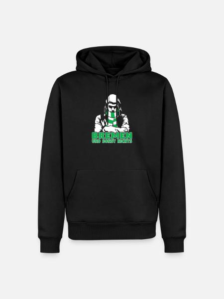 Bremen und sonst nichts - Männer Premium Bio Hoodie - Schwarz