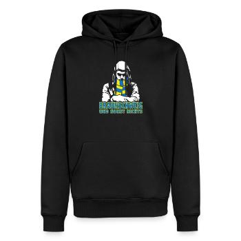 Braunschweig und sonst nichts - Männer Premium Bio Hoodie - Schwarz - Vorne - Nico (187cm)