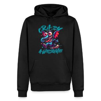 Crazy but Awesome Elefant Comic Stil - Männer Premium Bio Hoodie - Schwarz - Vorne - Nico (187cm)