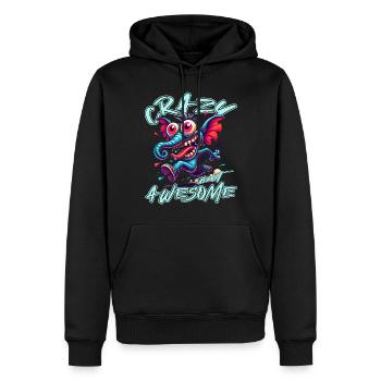 Crazy but Awesome Elefant Comic Stil - Männer Premium Bio Hoodie - Schwarz - Vorne - Nico (187cm)