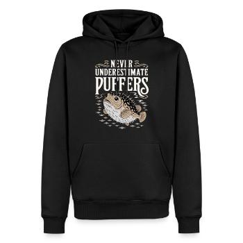 Kugelfisch-meereslebewesen-enthusiasten Quirky - Männer Premium Bio Hoodie - Schwarz - Vorne - Nico (187cm)