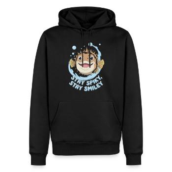 Kugelfisch-meereslebewesen-enthusiasten Quirky - Männer Premium Bio Hoodie - Schwarz - Vorne - Nico (187cm)