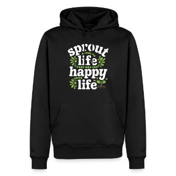 Collecteur de plantes pour les collectionneurs de plantes d’intérieur dans le - Sweat à capuche Premium bio Homme - noir - Devant - Nico (187cm)