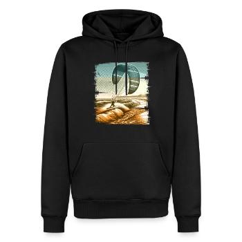 Kitesurf Kitesurfer Kiteboard - Sweat à capuche Premium bio Homme - noir - Devant - Nico (187cm)