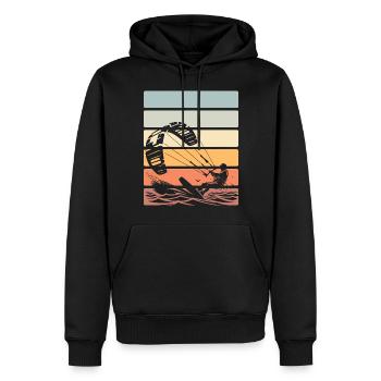 Kitesurf Kitesurfer Kiteboard - Sweat à capuche Premium bio Homme - noir - Devant - Nico (187cm)