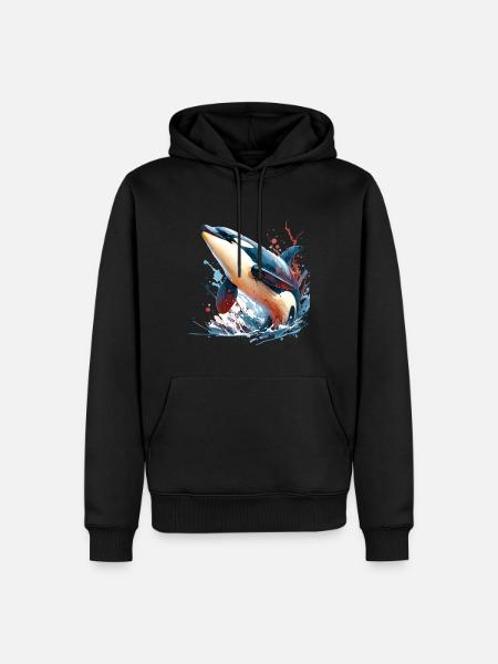 Orca Killer Whale - Men’s Premium Organic Hoodie - black