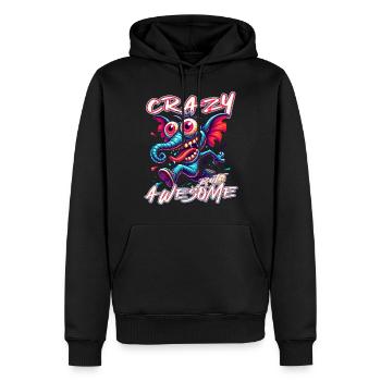 Cute but Crazy Elefant Comic Stil - Männer Premium Bio Hoodie - Schwarz - Vorne - Nico (187cm)