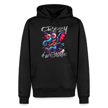 Crazy but Awesome Elefant Comic Stil - Männer Premium Bio Hoodie - Schwarz - Vorne - Nico (187cm)