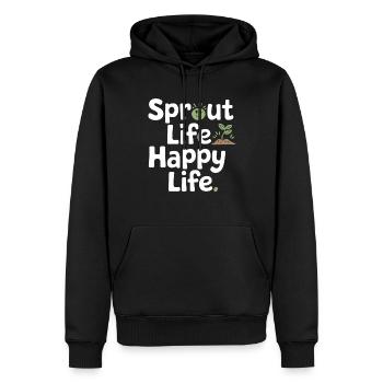Collecteur de plantes pour les collectionneurs de plantes d’intérieur dans le - Sweat à capuche Premium bio Homme - noir - Devant - Nico (187cm)