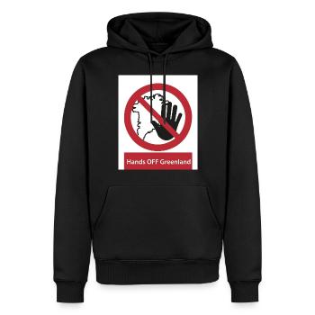 Hände von Grönland - Männer Premium Bio Hoodie - Schwarz - Vorne - Nico (187cm)