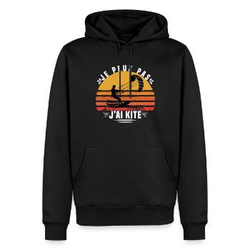 I Can't I Kite Gift Humor - Men’s Premium Organic Hoodie - black - Front - Nico (187cm)