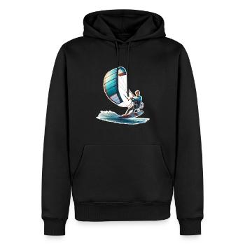 Kitesurf Kitesurfer Kiteboard - Sweat à capuche Premium bio Homme - noir - Devant - Nico (187cm)