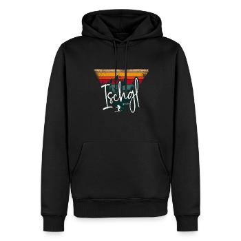 Station de ski d’Ischgl, Alpes autrichiennes - Sweat à capuche Premium bio Homme - noir - Devant - Nico (187cm)