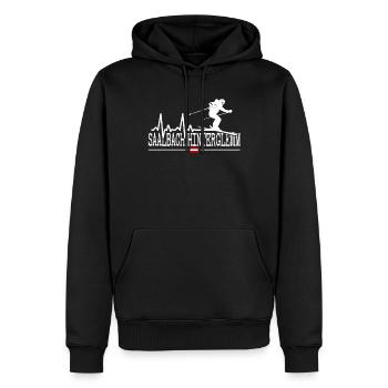 Saalbach Hinterglemm Ski Resort Austrian Alps - Männer Premium Bio Hoodie - Schwarz - Vorne - Nico (187cm)