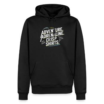Repassage extrême Compétitif Drôle - Sweat à capuche Premium bio Homme - noir - Devant - Nico (187cm)