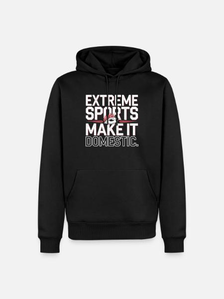 Extreme Ironing Competitive Funny - Men’s Premium Organic Hoodie - black