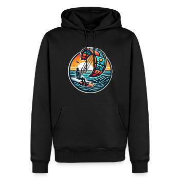 Kitesurfen Kitesurfer Kiteboard - Männer Premium Bio Hoodie - Schwarz - Vorne - Nico (187cm)