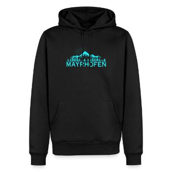 Skigebiet Mayrhofen Österreichische Alpen Souvenir - Männer Premium Bio Hoodie - Schwarz - Vorne - Nico (187cm)
