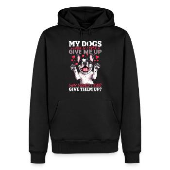 Bouledogue français Frenchie Propriétaire de chien - Sweat à capuche Premium bio Homme - noir - Devant - Nico (187cm)