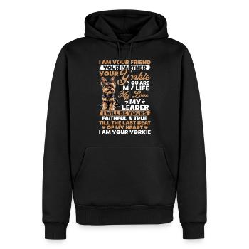 Yorkshire Terrier Propriétaire d’un chien Yorkie - Sweat à capuche Premium bio Homme - noir - Devant - Nico (187cm)