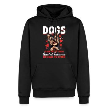 Yorkshire Terrier Propriétaire d’un chien Yorkie - Sweat à capuche Premium bio Homme - noir - Devant - Nico (187cm)