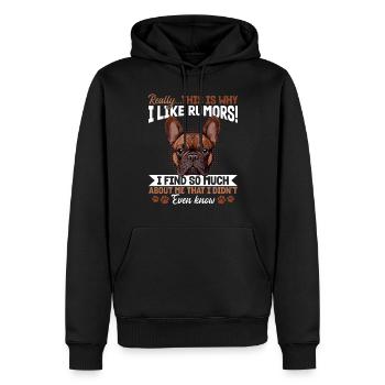 Bouledogue français Frenchie Propriétaire de chien - Sweat à capuche Premium bio Homme - noir - Devant - Nico (187cm)