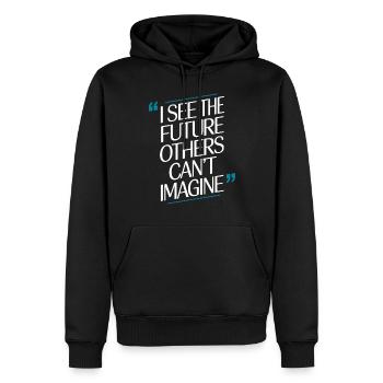 Aquarius Character: I See the Future - Men’s Premium Organic Hoodie - black - Front - Nico (187cm)