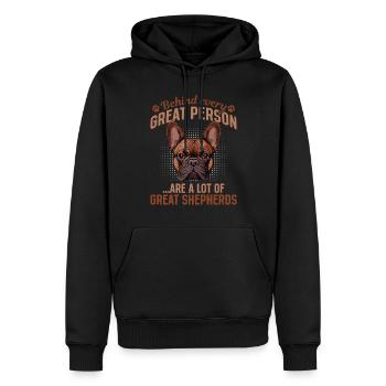 Bouledogue français Frenchie Propriétaire de chien - Sweat à capuche Premium bio Homme - noir - Devant - Nico (187cm)