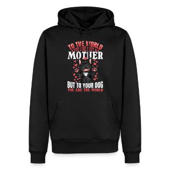 Bouledogue français Frenchie Propriétaire de chien - Sweat à capuche Premium bio Homme - noir - Devant - Nico (187cm)