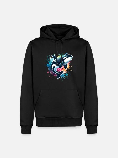 Orca Killer Whale - Men’s Premium Organic Hoodie - black