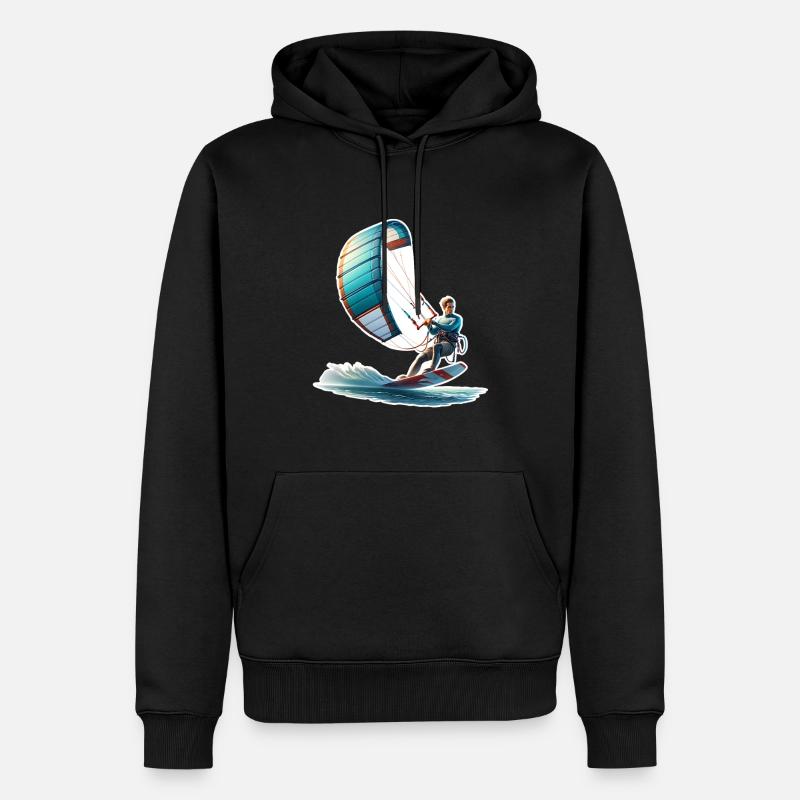 Kitesurf Kitesurfer Kiteboard - Sweat à capuche Premium bio Homme - noir
