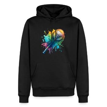 Badminton - Sweat à capuche Premium bio Homme - noir - Devant - Nico (187cm)