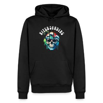 Kitesurf Kitesurfer Kiteboard - Sweat à capuche Premium bio Homme - noir - Devant - Nico (187cm)