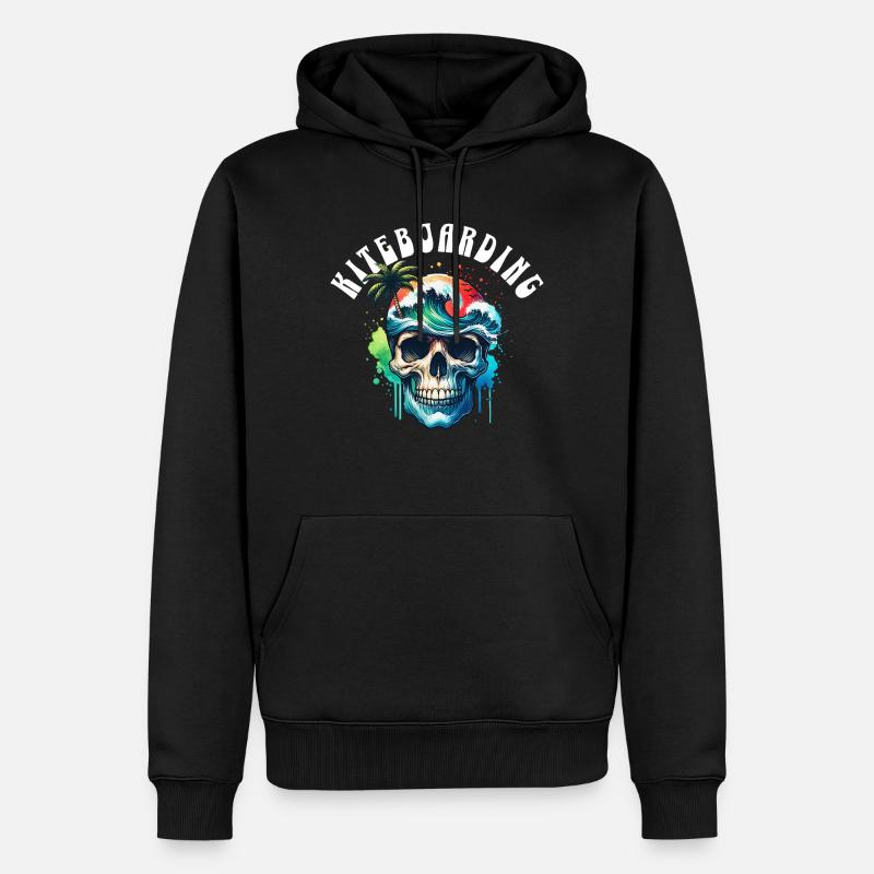 Kitesurf Kitesurfer Kiteboard - Sweat à capuche Premium bio Homme - noir