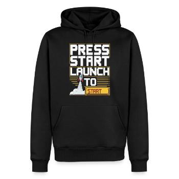 Spieler Mit Weltraumthemen Cosmic Gaming Sci-fi - Männer Premium Bio Hoodie - Schwarz - Vorne - Nico (187cm)