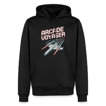 Spieler Mit Weltraumthemen Cosmic Gaming Sci-fi - Männer Premium Bio Hoodie - Schwarz - Vorne - Nico (187cm)