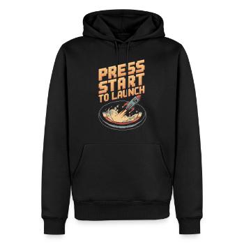 Spieler Mit Weltraumthemen Cosmic Gaming Sci-fi - Männer Premium Bio Hoodie - Schwarz - Vorne - Nico (187cm)