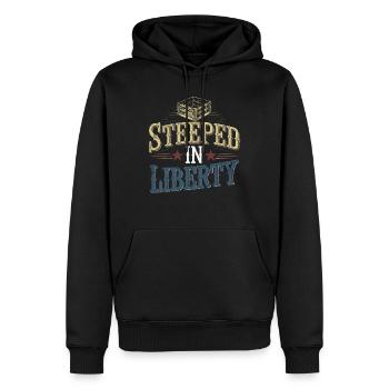 Boston Tea 1773 Révolution américaine Historique - Sweat à capuche Premium bio Homme - noir - Devant - Nico (187cm)