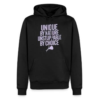 Wassermann Sternzeichen Einzigartig von Natur aus - Männer Premium Bio Hoodie - Schwarz - Vorne - Nico (187cm)