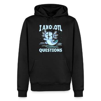 Cute Axolotl I Axolotl Questions - Männer Premium Bio Hoodie - Schwarz - Vorne - Nico (187cm)