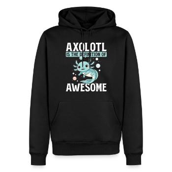 Axolotl mignon Axolotl est la définition de Awesome - Sweat à capuche Premium bio Homme - noir - Devant - Nico (187cm)
