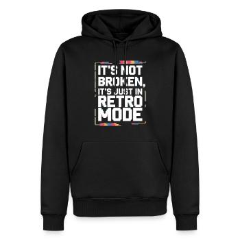 Retro Gaming Repair Vintage Console - Men’s Premium Organic Hoodie - black - Front - Nico (187cm)