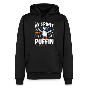Ornithologue Ornithologue Vavian Enthusiast - Sweat à capuche Premium bio Homme - noir - Devant - Nico (187cm)