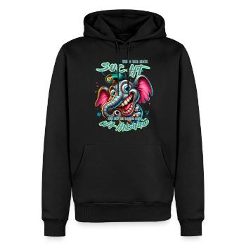 Si vous me cherchez, je suis au bord de la folie - Sweat à capuche Premium bio Homme - noir - Devant - Nico (187cm)