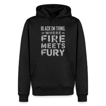 Blacksmithing Viking Warrior Norse Forge Metalwork - Männer Premium Bio Hoodie - Schwarz - Vorne - Nico (187cm)